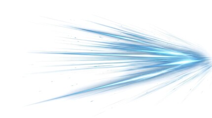 Futuristic speed light burst on white background,technology abstract motion lines concept,digital high-speed innovation visual,blue energy beams effect,sci-fi data stream design