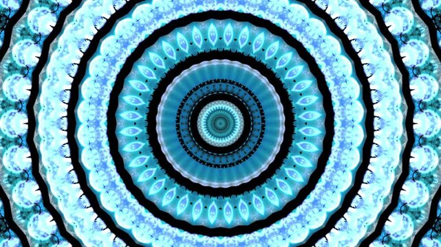 4K Colorful kaleidoscope background. Abstract multicolored motion graphics background for yoga specialist, astrology, art therapist, night club, music video.