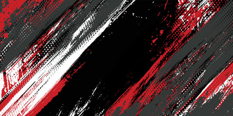 Gaming esport background striking stripes electric banner vector illustration design red black grunge brush wing comic pattern modern abstract concept livery stripes decal paint splash splatter.eps 10 © Samsul