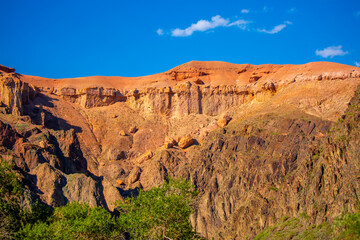 Charyn Canyon, Valley of Castles. The excellence of Kazakhstan. Panorama of natural unusual...