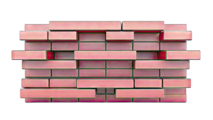 Red brick wall with staggered pattern