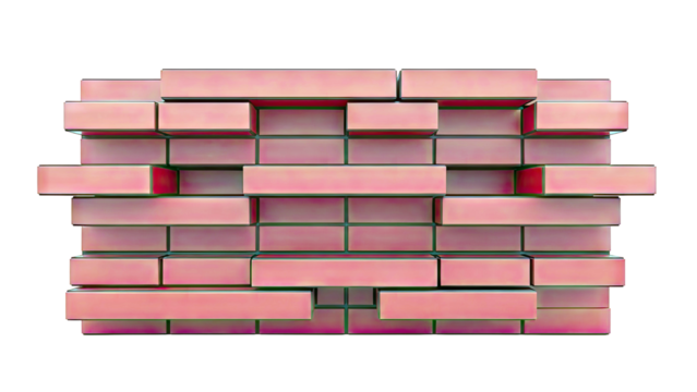 Red brick wall with staggered pattern - Powered by Adobe