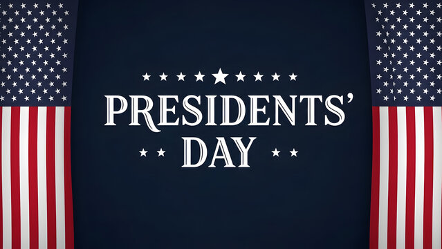 Presidents day patriotic background with american flag stripes and stars design