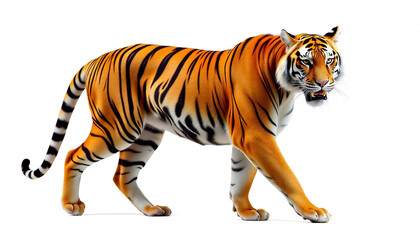 Obraz premium Tiger Isolated on White Background