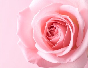 Fototapeta premium Pink Rose Valentine Greeting Card Background with Free Copy Space