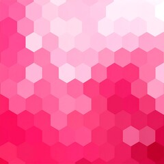 An abstract pattern of pink and white hexagons covering a square space, top right corner slightly brighter