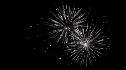 New Year fireworks background image, New Year celebration, Spring Festival fireworks, pure black background