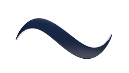 Abstract Blue Curve