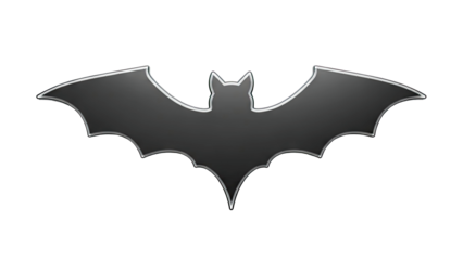 Black Bat Silhouette Emblem