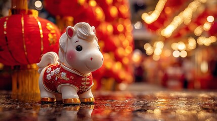 New Year's White Horse, Year of the Horse, Horse Year Mascot, Year of the Horse (Benmingnian)