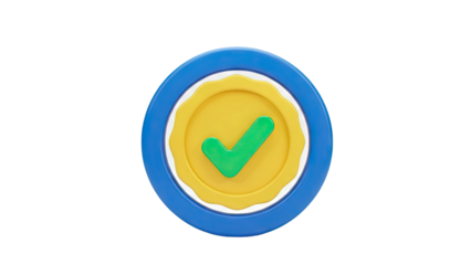 3D Checkmark Seal Icon
