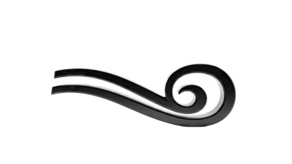 Black Swirl Ornament