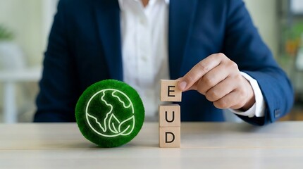 Business professional highlights importance of eudr for global environmental sustainability