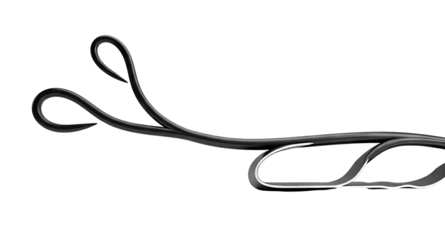 Abstract Black Metal Sculpture - Powered by Adobe