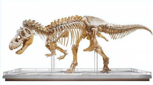 Prehistoric Dinosaur Fossil Skeleton Museum Display
