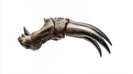 Fototapeta premium Curved Fossilized Claw of Extinct Prehistoric Animal