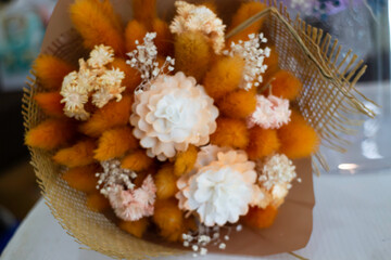 Few dried floral decoration bouquet