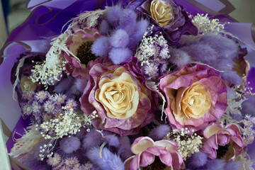 Few dried floral decoration bouquet