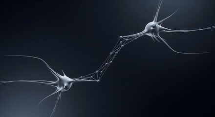 Neural network connection illustration with dark background.