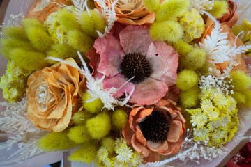 Few dried floral decoration bouquet