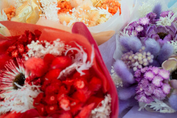 Few dried floral decoration bouquet