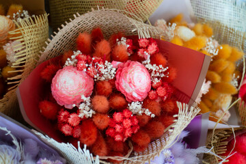 Few dried floral decoration bouquet