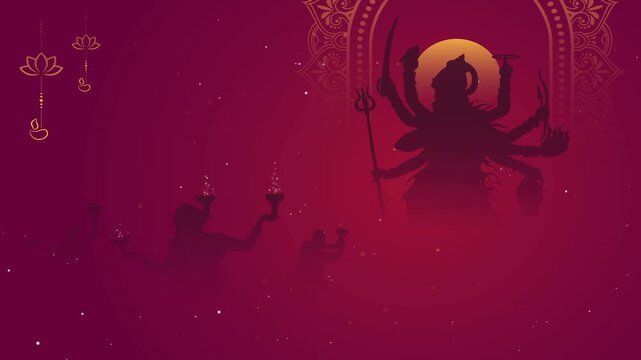 Divine Durga The Protector of Peace Motion background video