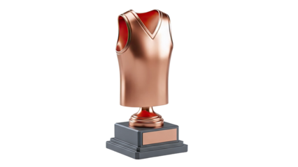 Bronze Basketball Jersey Trophy