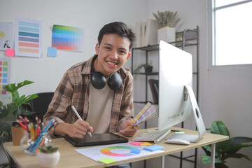 Young Male Creative Professional Confirming Successful Project and Showing Approval