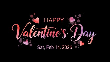 Happy valentines day sat feb 14 2026 watercolor greeting card design