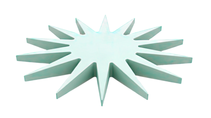 Green Starburst Shape with Sharp Points