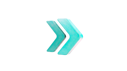 Double Teal Chevron Arrows