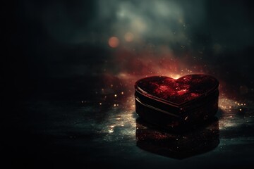 A Glimmering Heart: Capturing the Essence of Love and Emotion in a Mystical Setting