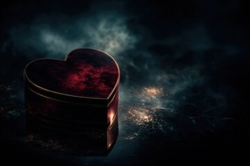 A Heartfelt Treasure: Unveiling the Mystery of Love Through a Beautifully Crafted Box in a Dreamy Atmosphere