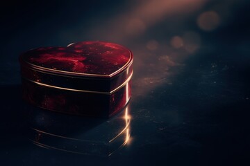 A Captivating Heart-Shaped Box: A Symbol of Love and Mystery in a Dreamy Light
