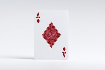 Unleashing the Power of Chance: A Striking Ace of Diamonds Playing Card Captured in Clean, Minimalist Style for Gamers and Card Enthusiasts Alike