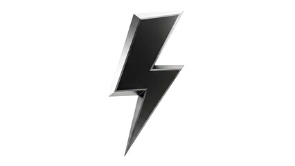 Black lightning bolt emblem