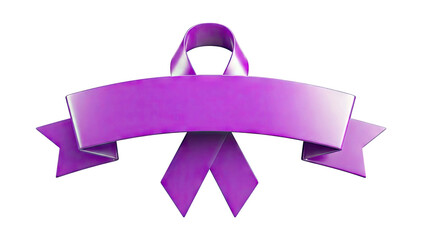 Purple Ribbon Banner