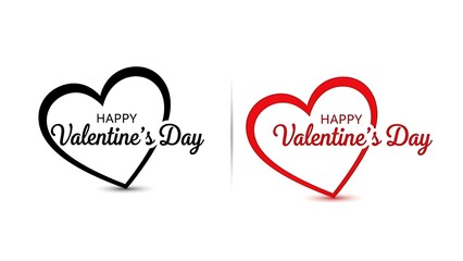 Modern Dual-Heart Valentine Design