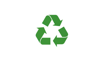 Obraz premium Green Recycling Symbol Icon Logo.