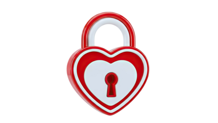 Red Heart-Shaped Padlock