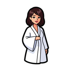 Fototapeta premium A woman wearing a white robe