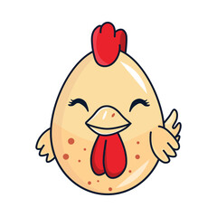 Chicken with a smile and wings.