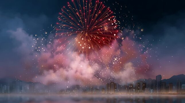 Chinesisches Feuerwerk zum Neujahrsfest &ndash; festliche Lichter und traditionelle Feier in China