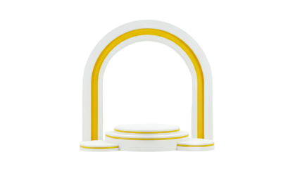 Minimalist Arch and Pedestal Display