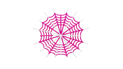 Pink and White Spiderweb Design