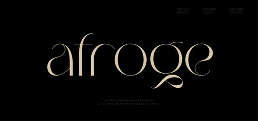 Elegant modern beauty logo alphabet font. Typography beautiful fashion luxury classic letters serif italic fonts decorative wedding vintage blossom logos. vector illustration