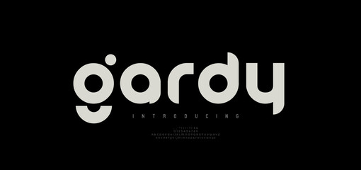 modern minimal abstract alphabet fonts. Typography creative minimalist decorative sport, game, technology, fashion, digital, creative logo font. vector illustration © geengraphy