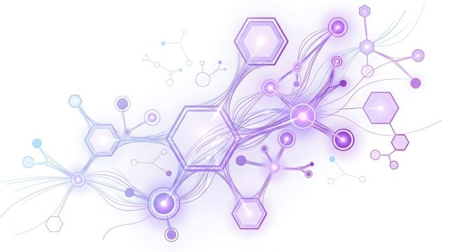 Abstract molecular structure, science and technology concept, digital connections - Powered by Adobe