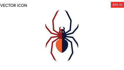Obraz premium Spider Icon - A Vector Illustration of a Creepy Crawling Arachnid.
